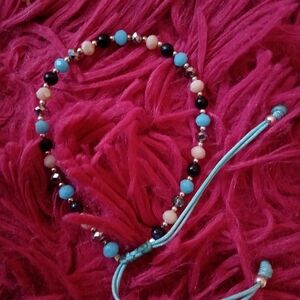 Colorful Beaded Bracelet with Adjustable Cord